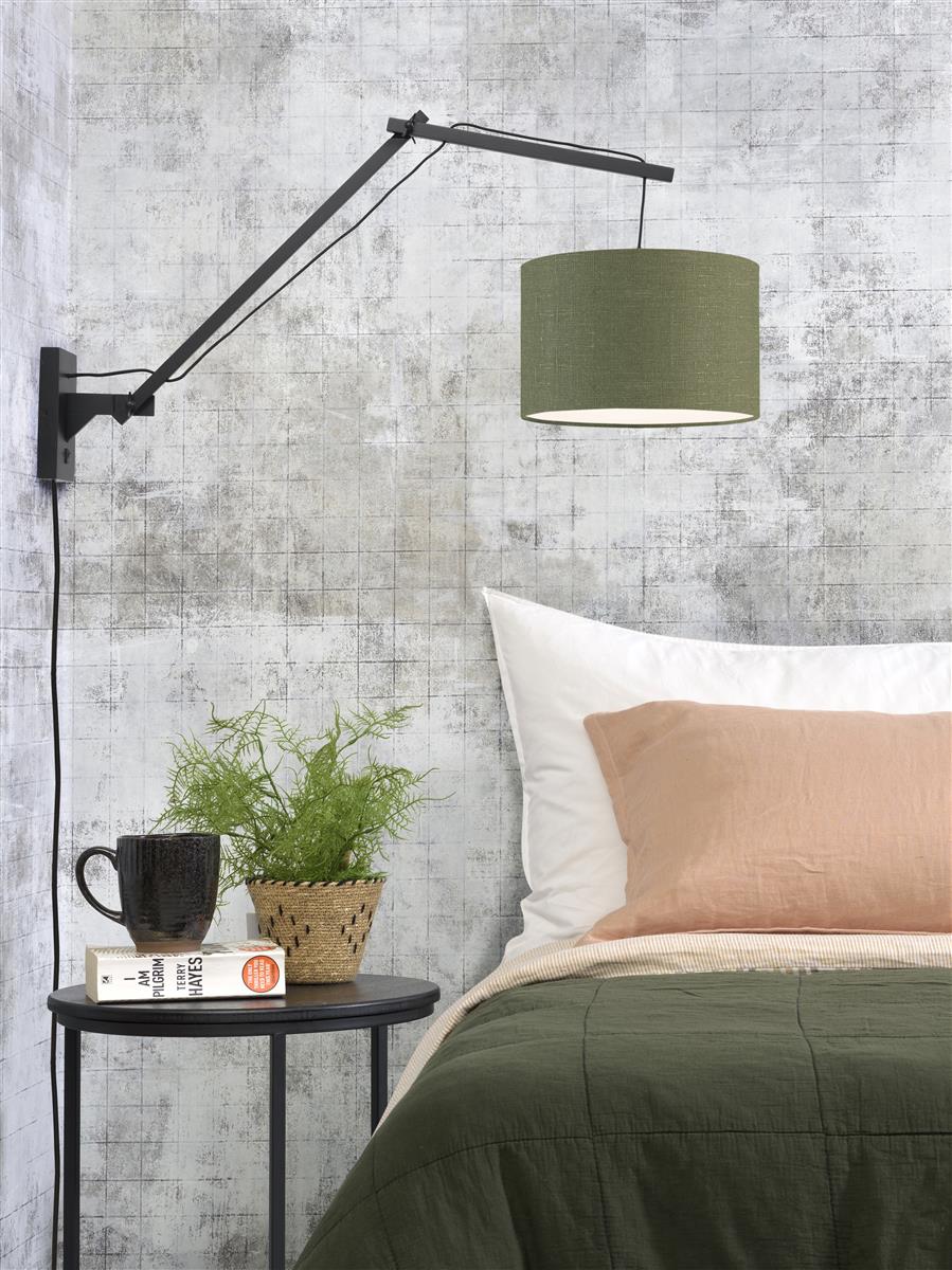 Good&Mojo I Wandleuchte I ANDES I Farbe: Grüner Wald I Schirm: Ø32 x 20