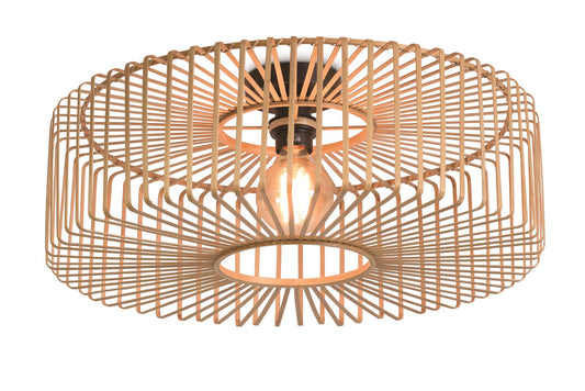 Good&Mojo I Deckenleuchte I BROMO I Farbe: Natur/Schwarz I Schirm: Ø60 x 18