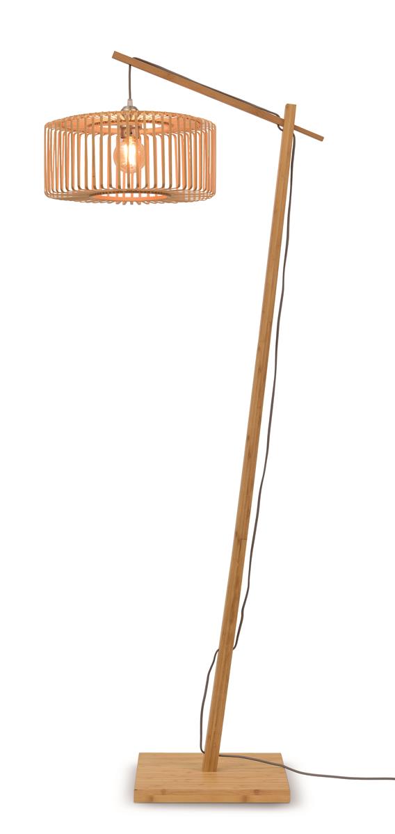 Good&Mojo I Stehleuchte I BROMO I Farbe: Natur I Schirm: Ø40 x 18