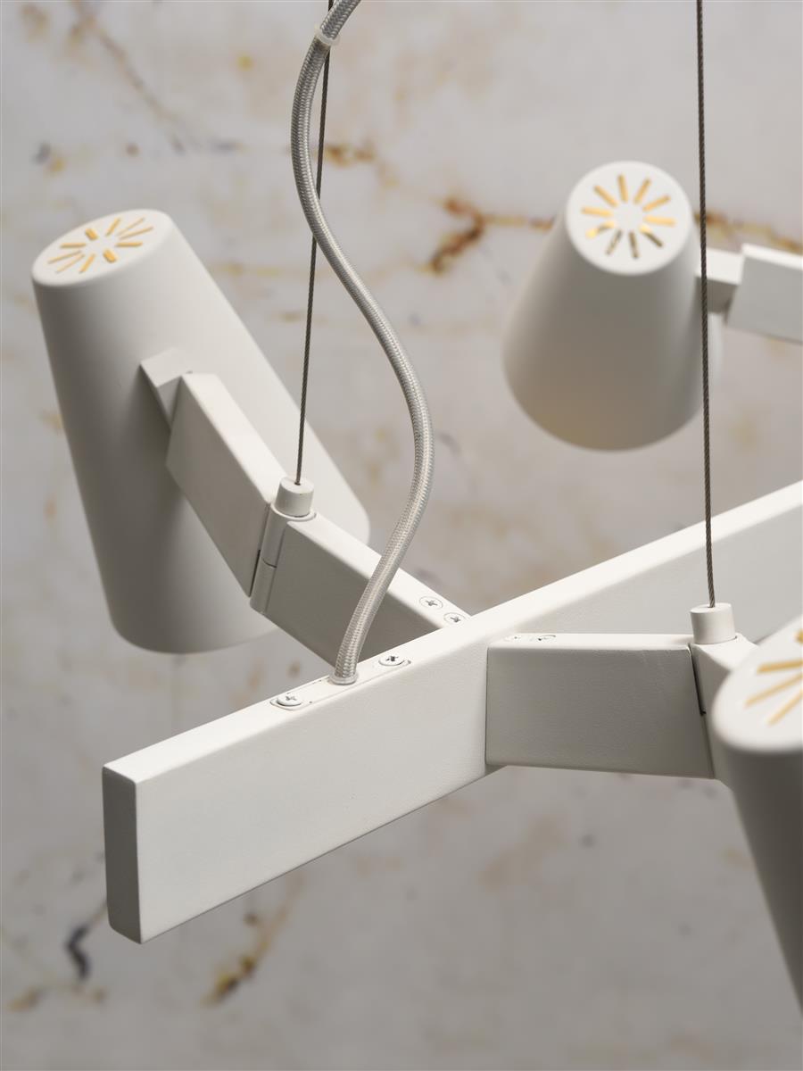 it's about RoMi I Hängeleuchte I BIARRITZ I Farbe: Weiß I Schirm: Ø12 x 16