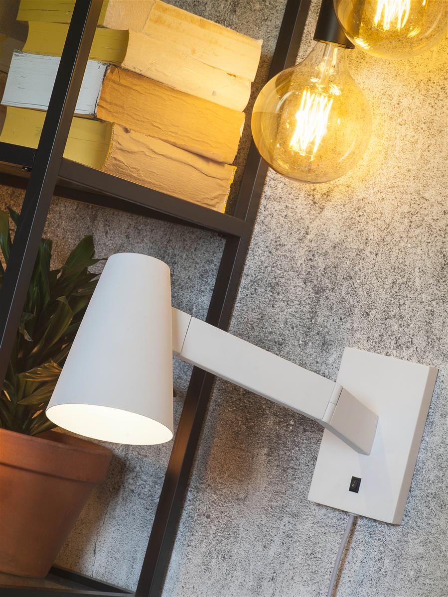 it's about RoMi I Wandleuchte I BIARRITZ I Farbe: Weiß I Schirm: Ø12 x 16