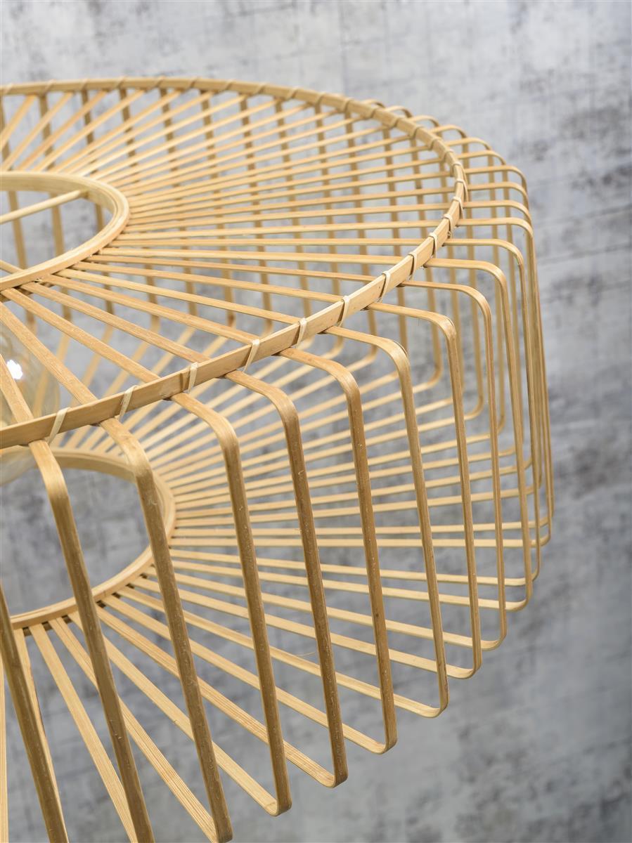 Good&Mojo I Wandleuchte I BROMO I Farbe: Natur I Schirm: Ø60 x 18