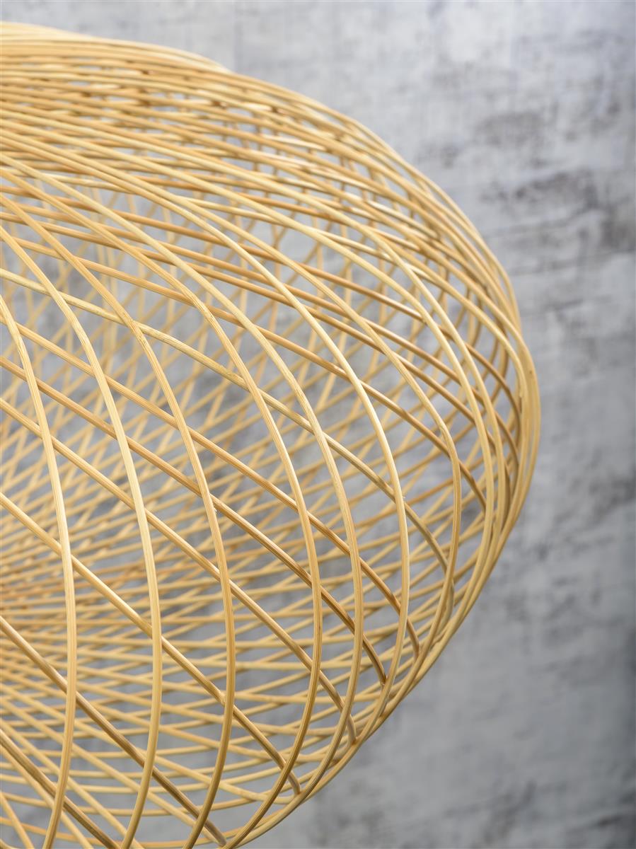 Good&Mojo I Stehleuchte I CANGO I Farbe: Natur I Schirm: Ø60 x 25