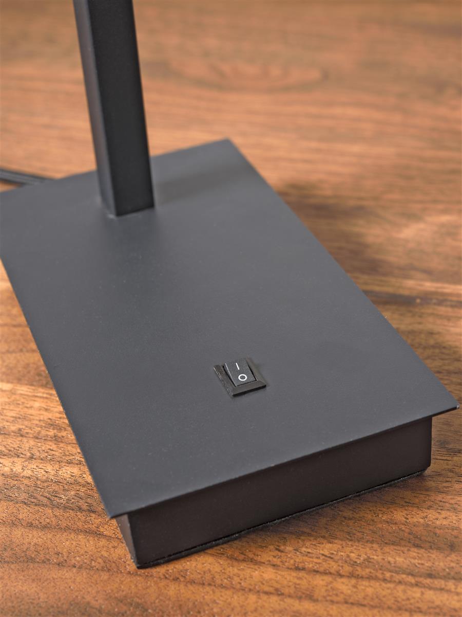 it's about RoMi I Tischleuchte I BOSTON I Farbe: dunkles Leinen I Schirm: Ø18 x 15