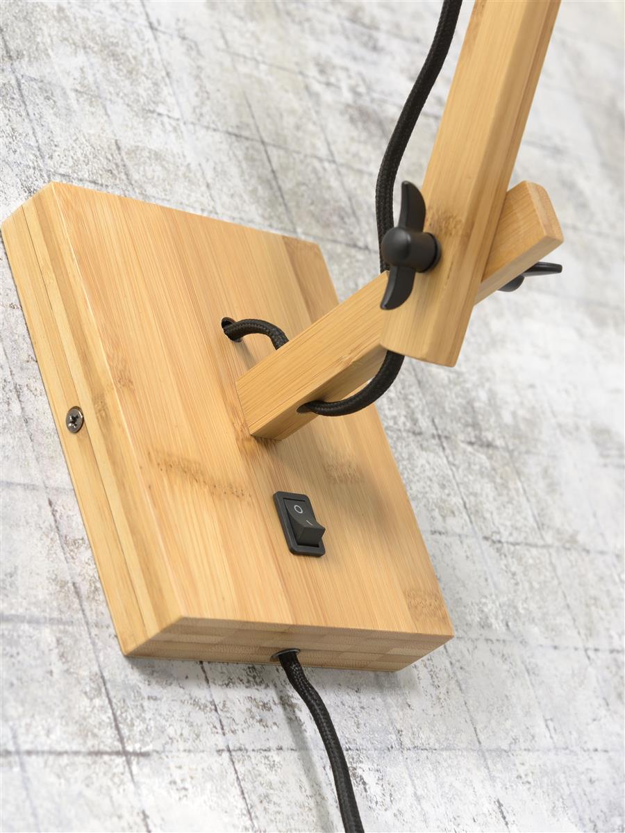 Good&Mojo I Wandleuchte I BROMO I Farbe: Natur I Schirm: Ø40 x 18