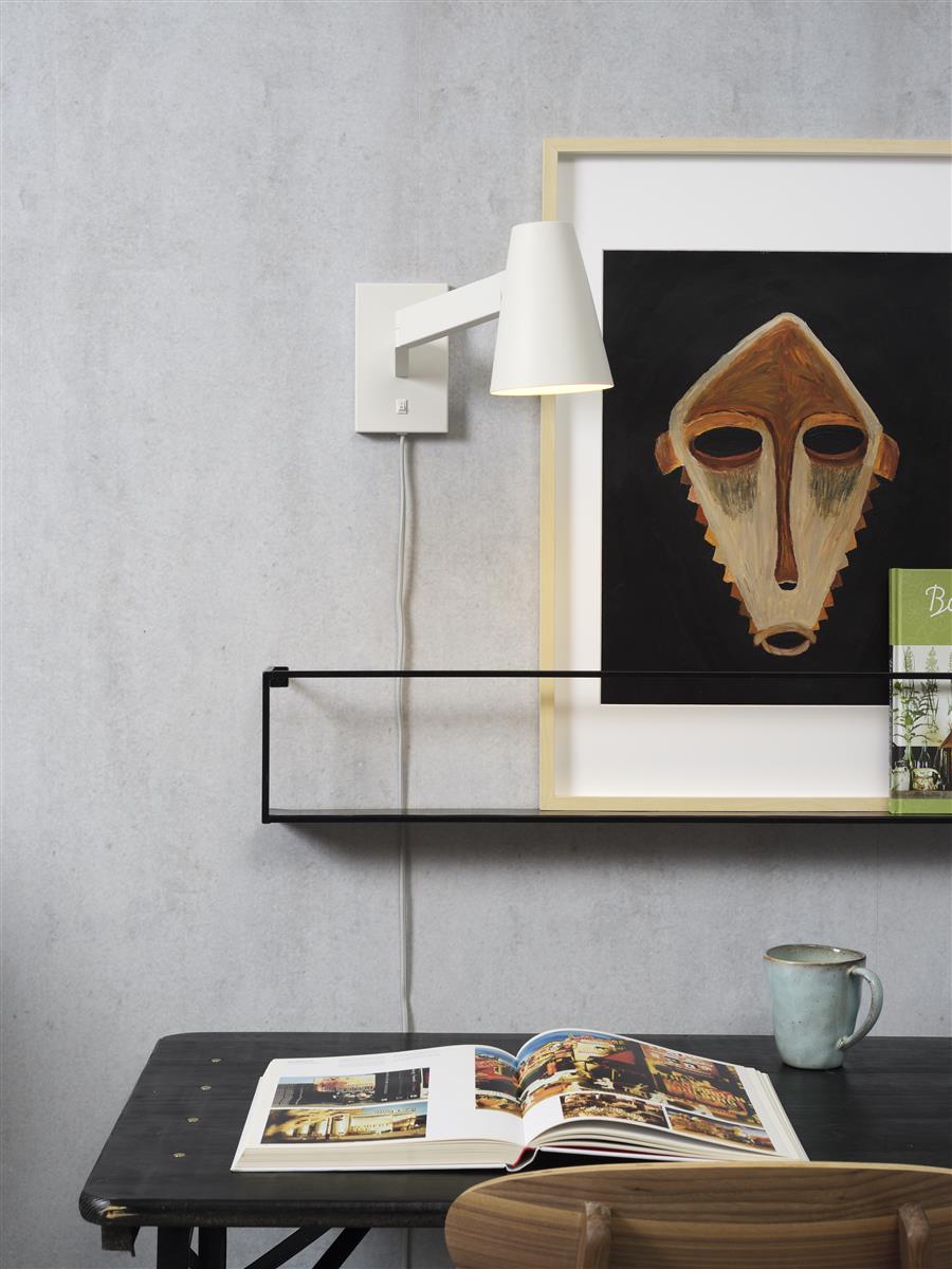 it's about RoMi I Wandleuchte I BIARRITZ I Farbe: Weiß I Schirm: Ø12 x 16