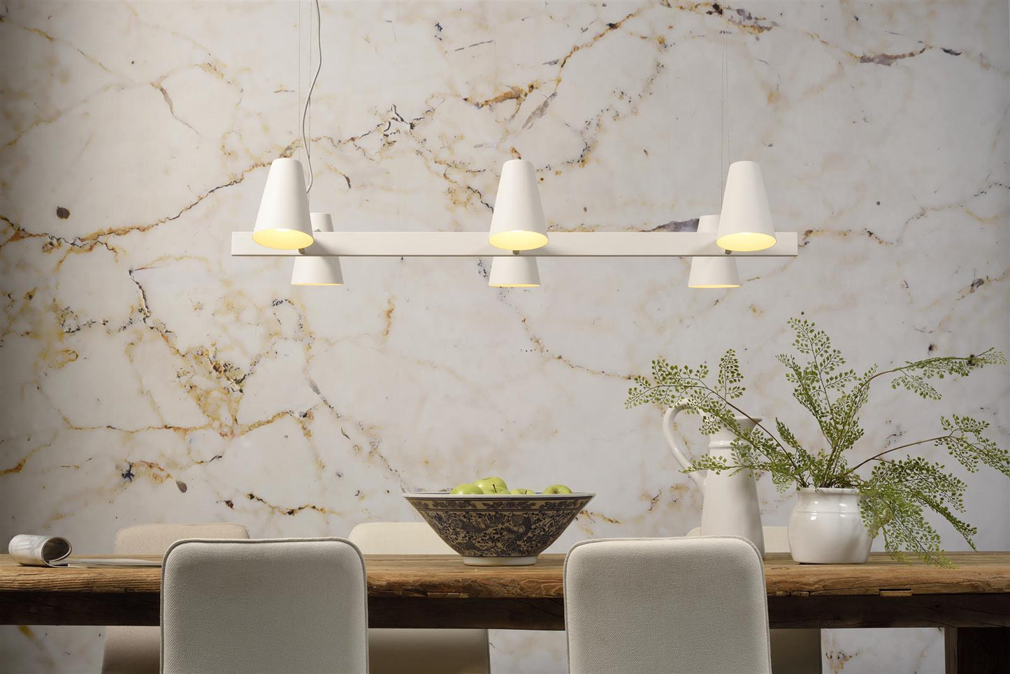 it's about RoMi I Hängeleuchte I BIARRITZ I Farbe: Weiß I Schirm: Ø12 x 16