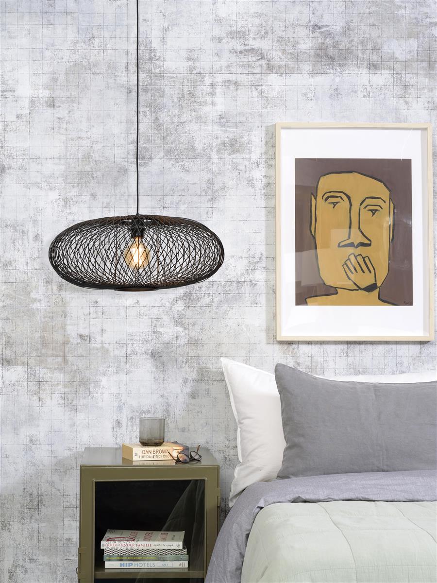 Good&Mojo I Hängeleuchte I CANGO I Farbe: Schwarz I Schirm: Ø60 x 25