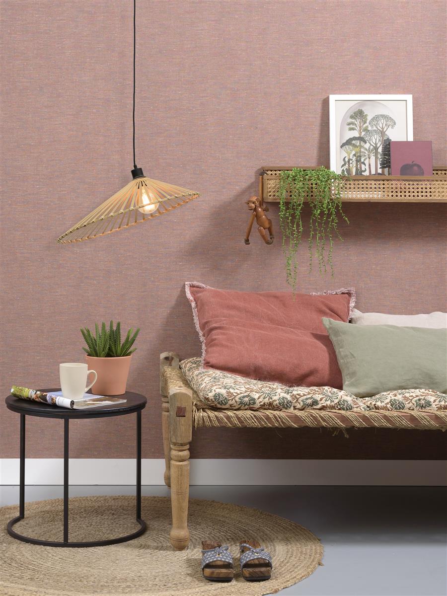 Good&Mojo I Hängeleuchte I BROMO I Farbe: Natur/Schwarz I Schirm: Ø60 x 14