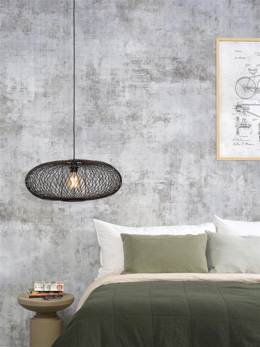 Good&Mojo I Hängeleuchte I CANGO I Farbe: Schwarz I Schirm: Ø60 x 25