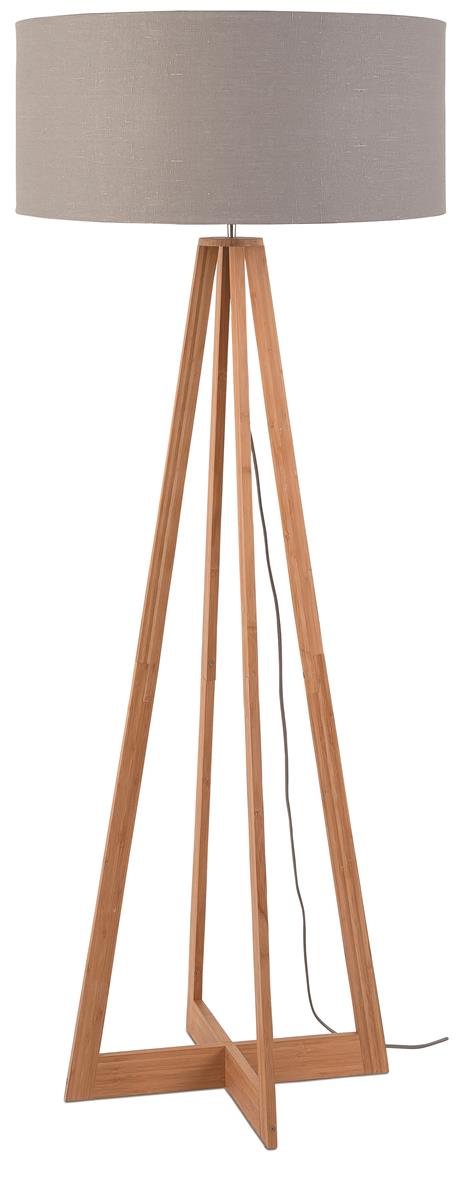 Good&Mojo I Stehleuchte I EVEREST I Farbe: Lichtgrau I Schirm: Ø60 x 30