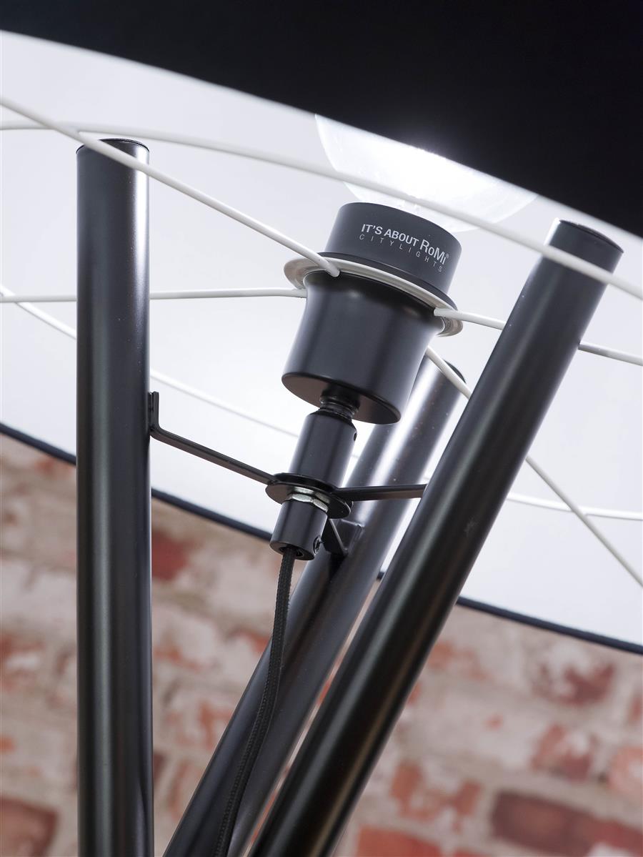 it's about RoMi I Stehleuchte I HAMPTON I Farbe: Schwarz I Schirm: Ø60 x 30