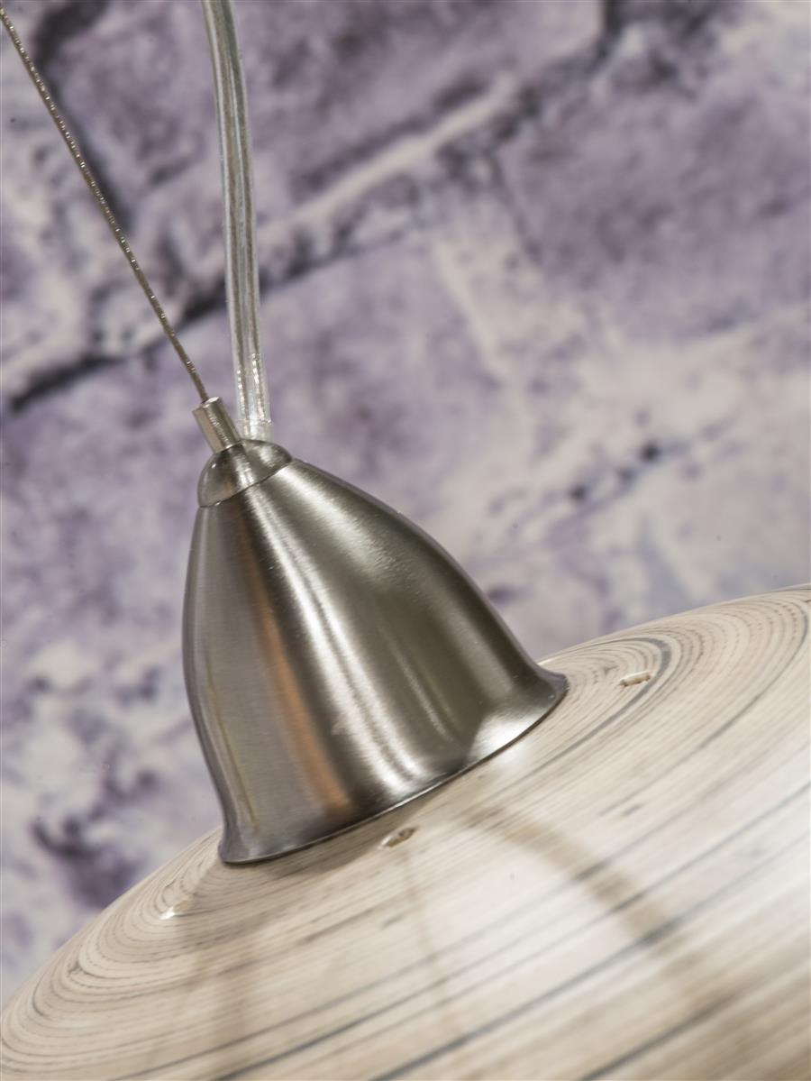 Good&Mojo I Hängeleuchte I HALONG I Farbe: dunkle Natur I Schirm: Ø53 x 35