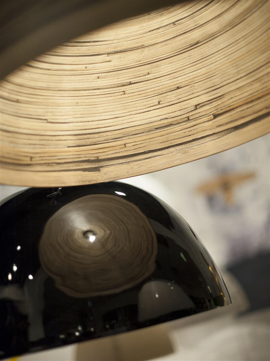 Good&Mojo I Hängeleuchte I HALONG I Farbe: dunkle Natur I Schirm: Ø53 x 35