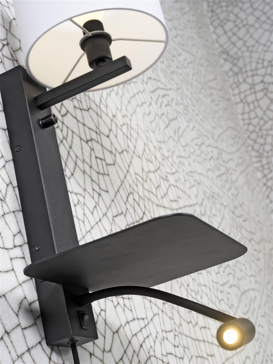 it's about RoMi I Wandleuchte I FLORENCE I Farbe: helles Leinen I Schirm: Ø18 x 15