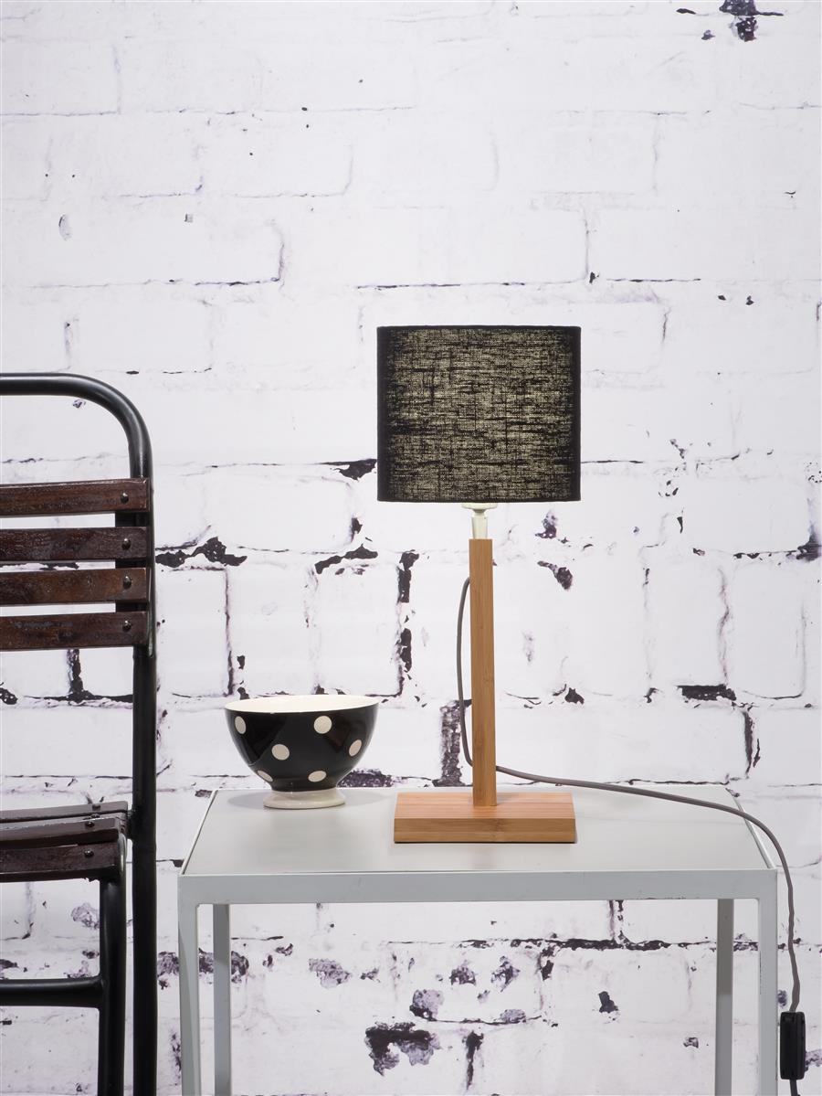 Good&Mojo I Tischleuchte I FUJI I Farbe: Schwarz I Schirm: Ø18 x 15