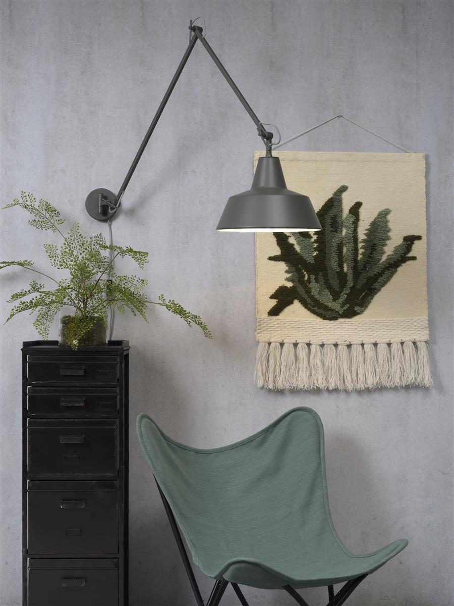 it's about RoMi I Wandleuchte I CHICAGO I Farbe: Graugrün I Schirm: Ø36 x 24