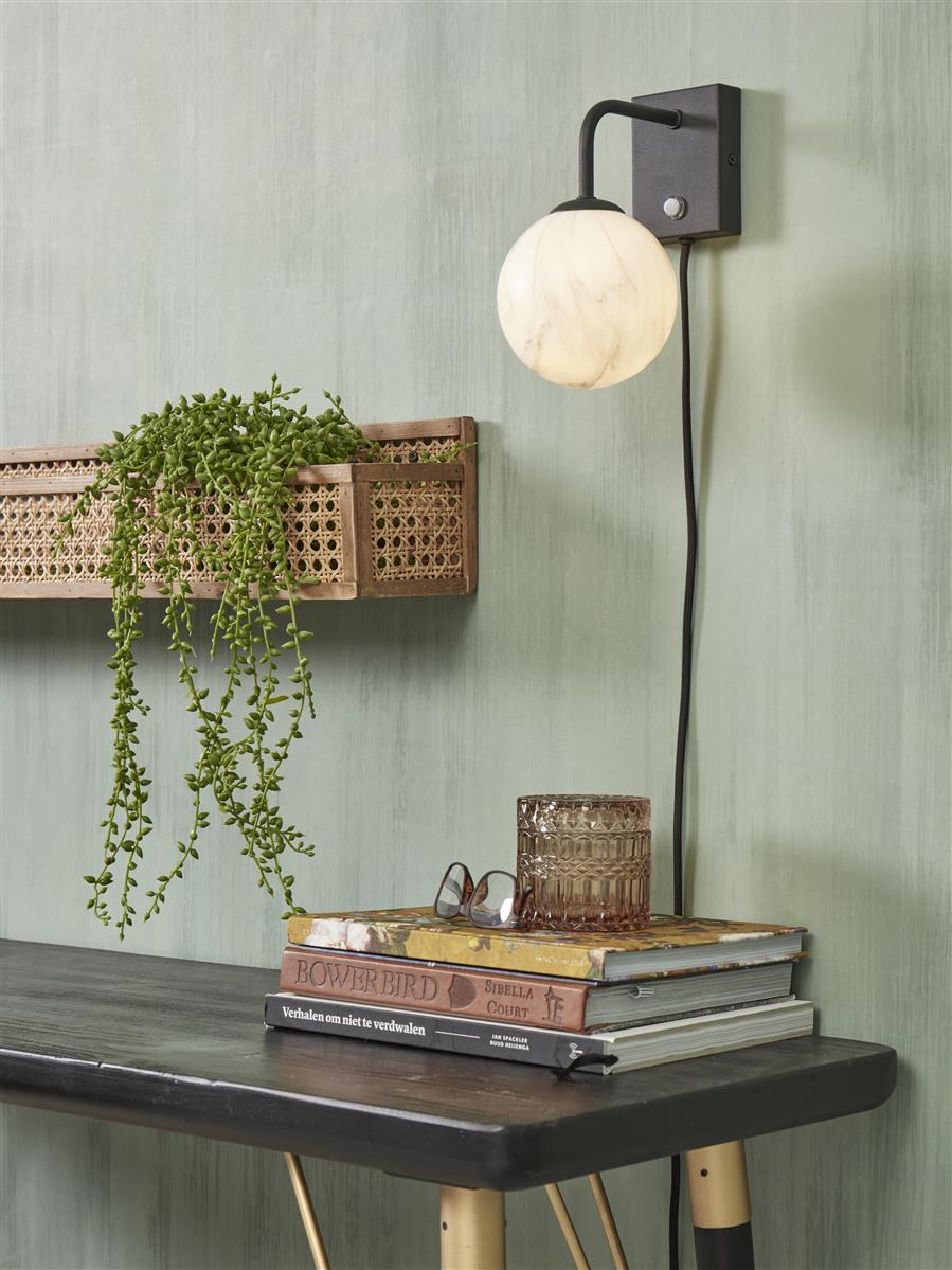 it's about RoMi I Wandleuchte I CARRARA I Farbe: Gold/getöntes Glas I Schirm: Ø12