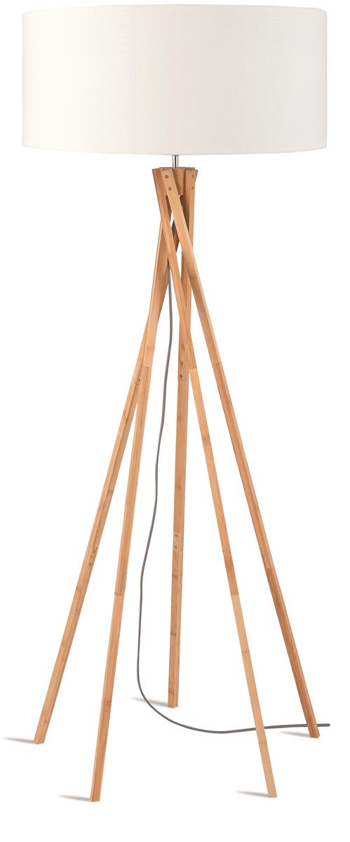 Good&Mojo I Stehleuchte I KILIMANJARO I Farbe: Weiß I Schirm: Ø60 x 30