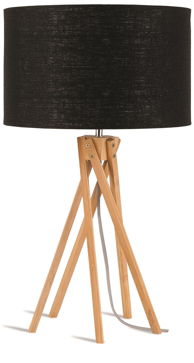 Good&Mojo I Tischleuchte I KILIMANJARO I Farbe: Schwarz I Schirm: Ø32 x 20