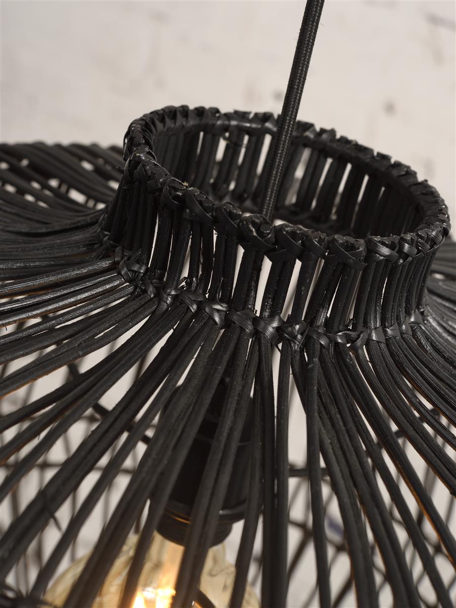 Good&Mojo I Hängeleuchte I MADAGASCAR I Farbe: Schwarz I Schirm: Ø60 x 50