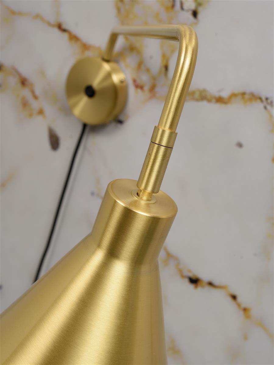 it's about RoMi I Wandleuchte I LYON I Farbe: Gold I Schirm: Ø16 x 17