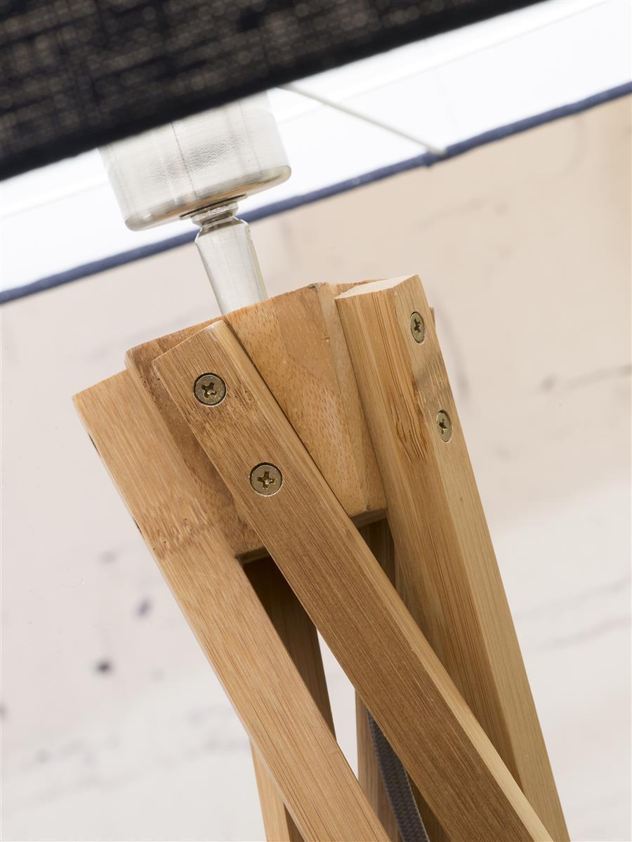 Good&Mojo I Tischleuchte I KILIMANJARO I Farbe: Schwarz I Schirm: Ø32 x 20