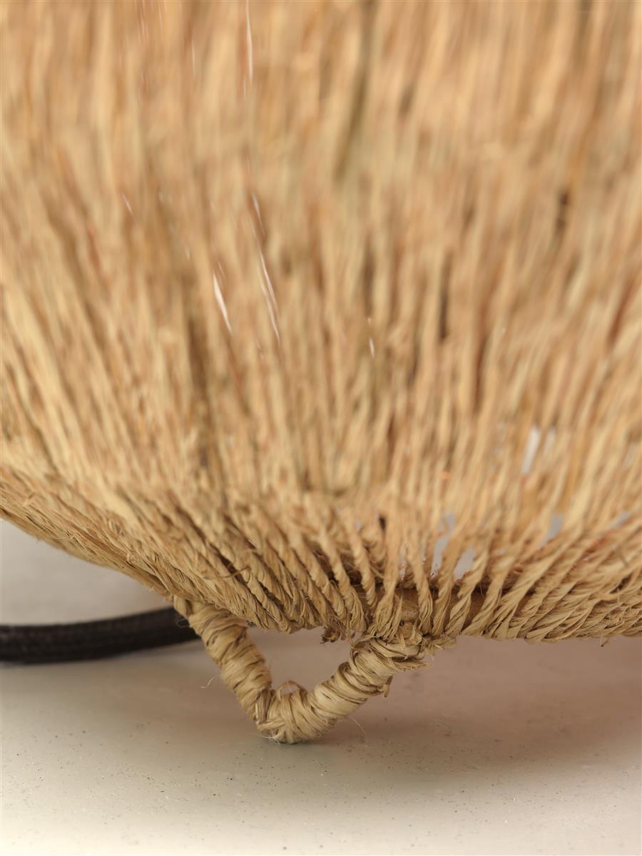 Good&Mojo I Tischleuchte I IGUAZU I Farbe: Natur/Schwarz I Schirm: Ø25 x 25