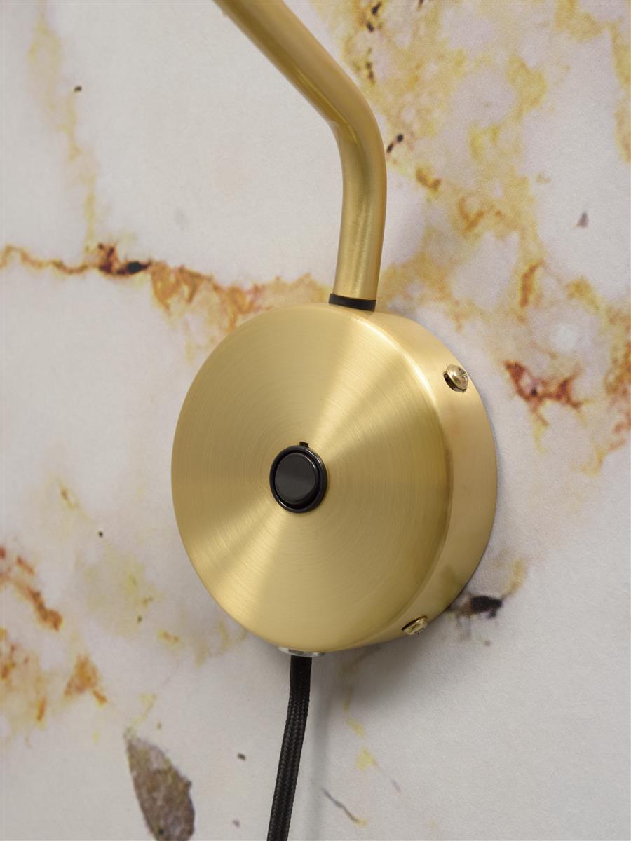 it's about RoMi I Wandleuchte I LYON I Farbe: Gold I Schirm: Ø16 x 17