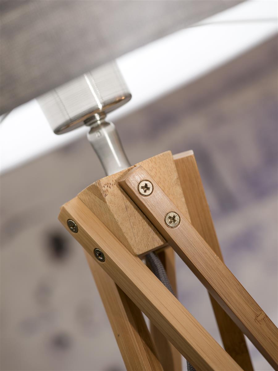 Good&Mojo I Tischleuchte I KILIMANJARO I Farbe: Lichtgrau I Schirm: Ø32 x 20