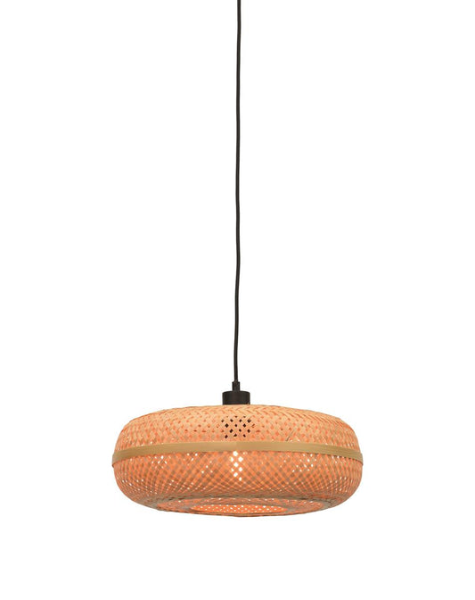 Good&Mojo I Hängeleuchte I PALAWAN I Farbe: Natur/Schwarz I Schirm: Ø40 x 15