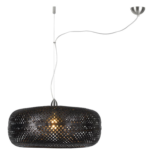 Good&Mojo I Hängeleuchte I PALAWAN I Farbe: Schwarz I Schirm: Ø60 x 25