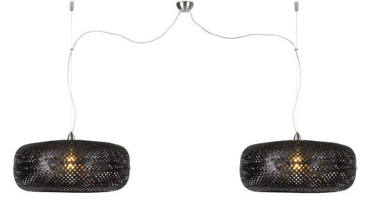 Good&Mojo I Hängeleuchte I PALAWAN I Farbe: Schwarz I Schirm: Ø60 x 25