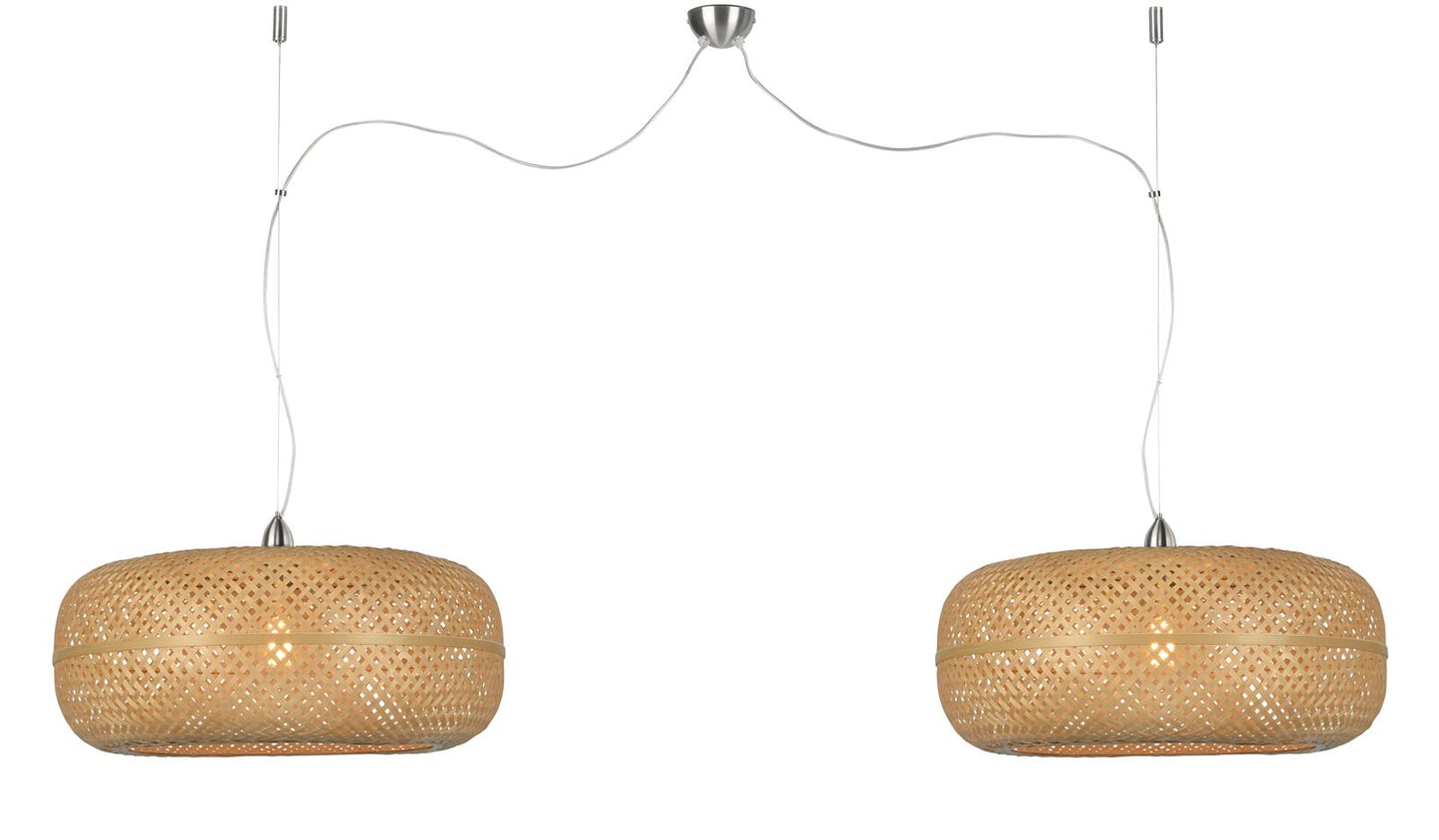 Good&Mojo I Hängeleuchte I PALAWAN I Farbe: Natur I Schirm: Ø60 x 25