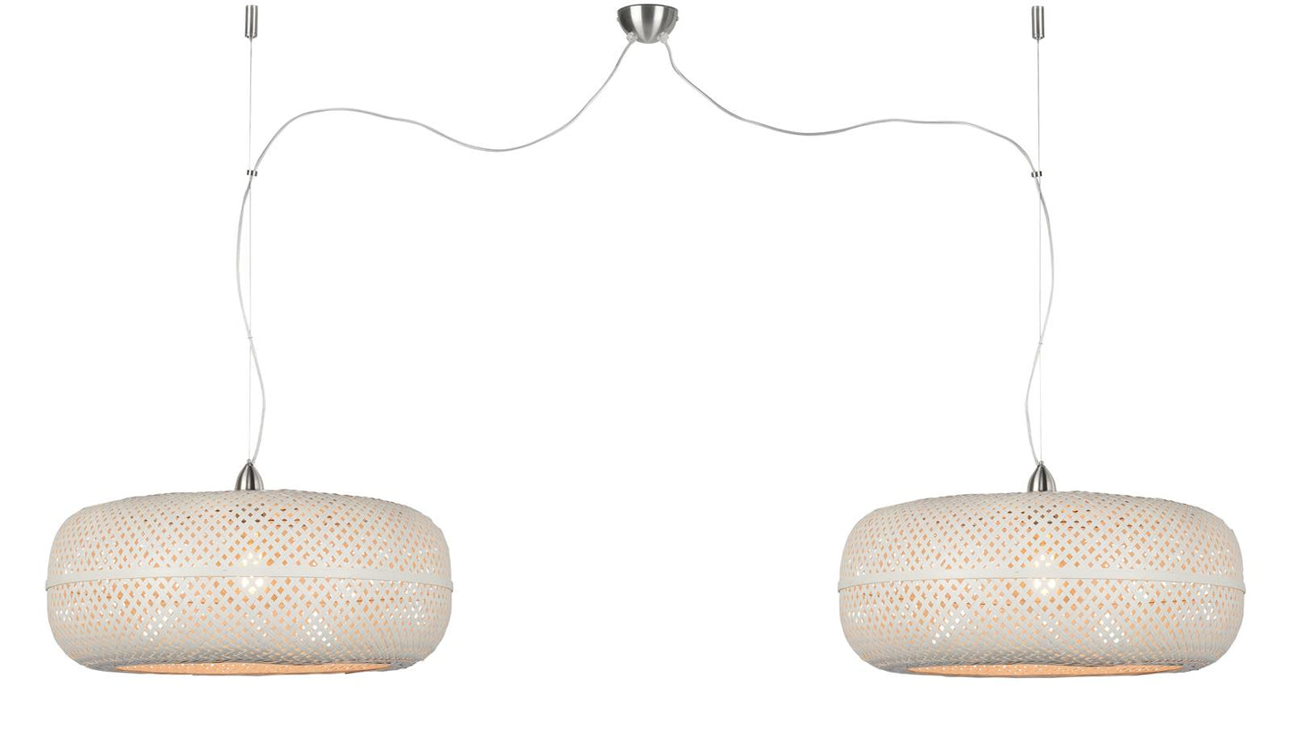 Good&Mojo I Hängeleuchte I PALAWAN I Farbe: Weiß I Schirm: Ø60 x 25