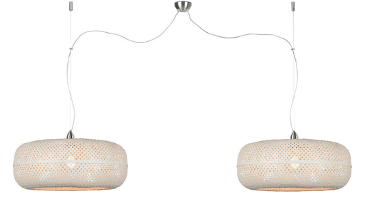 Good&Mojo I Hängeleuchte I PALAWAN I Farbe: Weiß I Schirm: Ø60 x 25