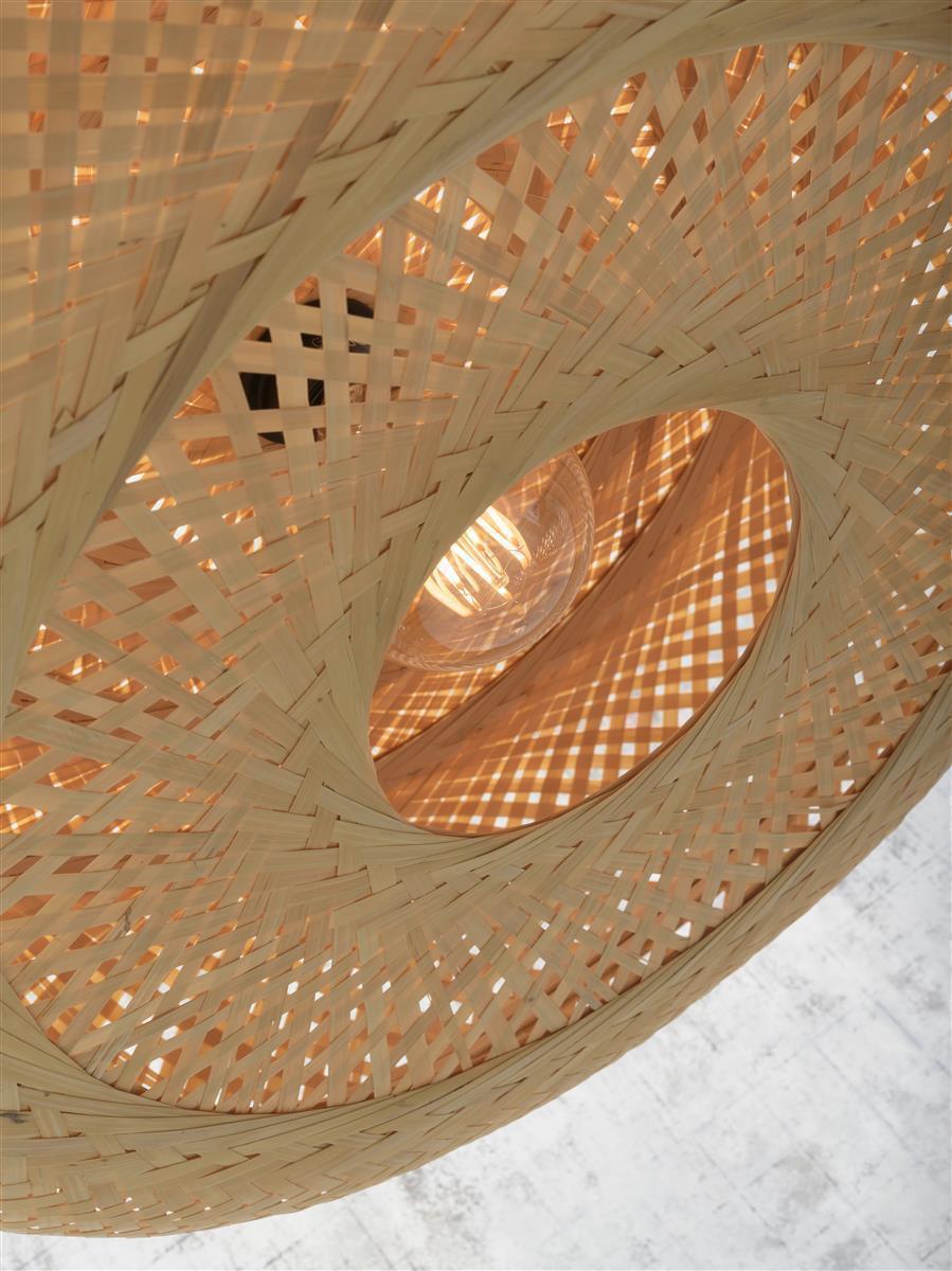 Good&Mojo I Stehleuchte I PALAWAN I Farbe: Natur I Schirm: Ø60 x 15