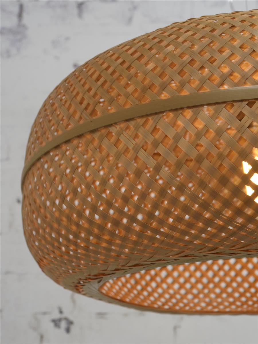 Good&Mojo I Hängeleuchte I PALAWAN I Farbe: Natur I Schirm: Ø60 x 25