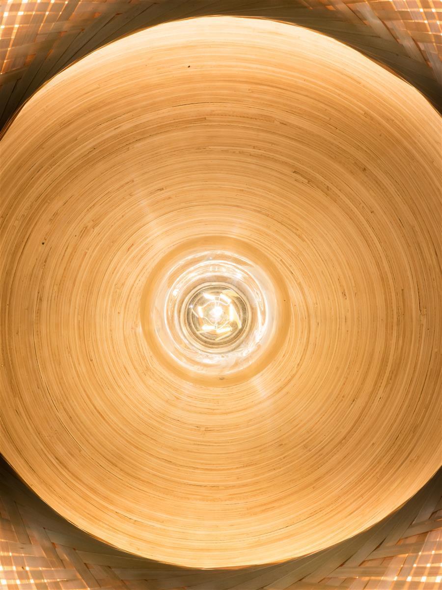 Good&Mojo I Deckenleuchte I MEKONG I Farbe: Natur/Weiß I Schirm: Ø44 x 22