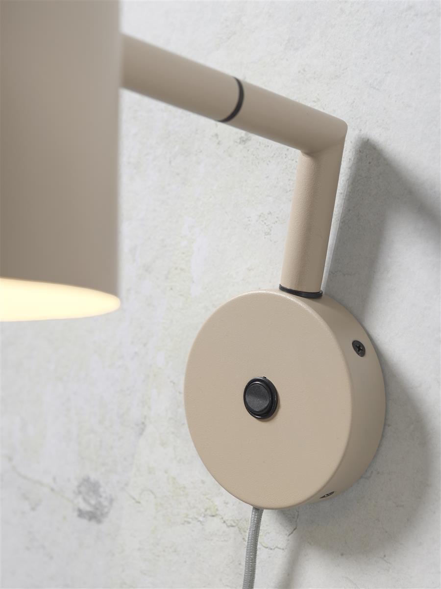 it's about RoMi I Wandleuchte I MARSEILLE I Farbe: Sand I Schirm: Ø12 x 17