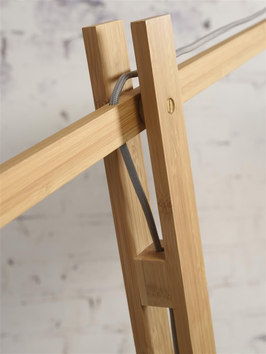 Good&Mojo I Stehleuchte I MONTBLANC I Farbe: Lichtgrau I Schirm: Ø60 x 30