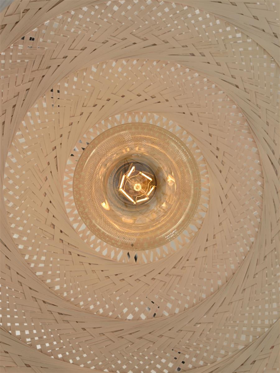 Good&Mojo I Hängeleuchte I PALAWAN I Farbe: Weiß I Schirm: Ø60 x 25