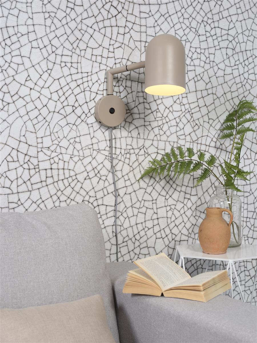 it's about RoMi I Wandleuchte I MARSEILLE I Farbe: Sand I Schirm: Ø12 x 17