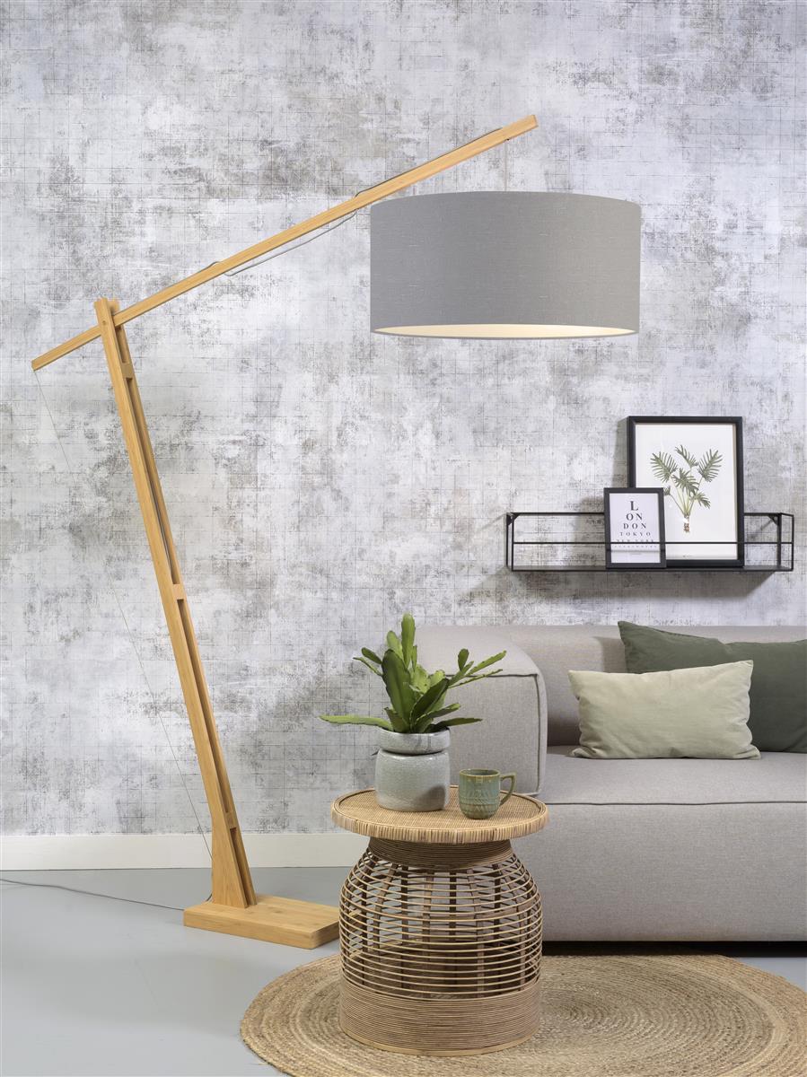 Good&Mojo I Stehleuchte I MONTBLANC I Farbe: Lichtgrau I Schirm: Ø60 x 30