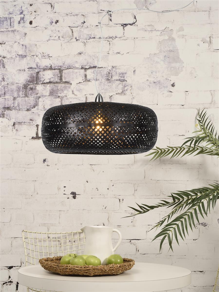 Good&Mojo I Hängeleuchte I PALAWAN I Farbe: Schwarz I Schirm: Ø60 x 25