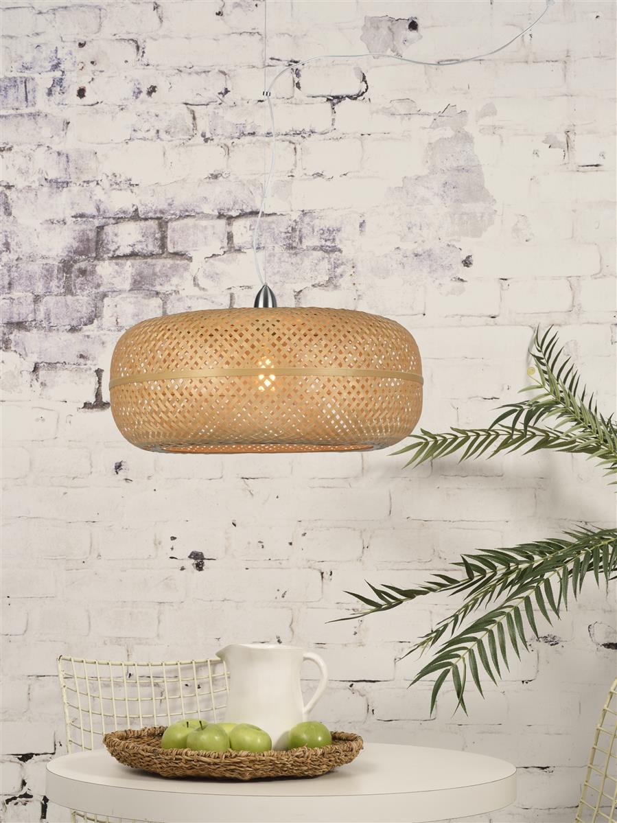 Good&Mojo I Hängeleuchte I PALAWAN I Farbe: Natur I Schirm: Ø60 x 25