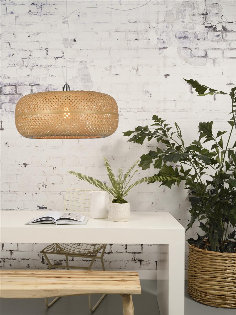 Good&Mojo I Hängeleuchte I PALAWAN I Farbe: Natur I Schirm: Ø60 x 25