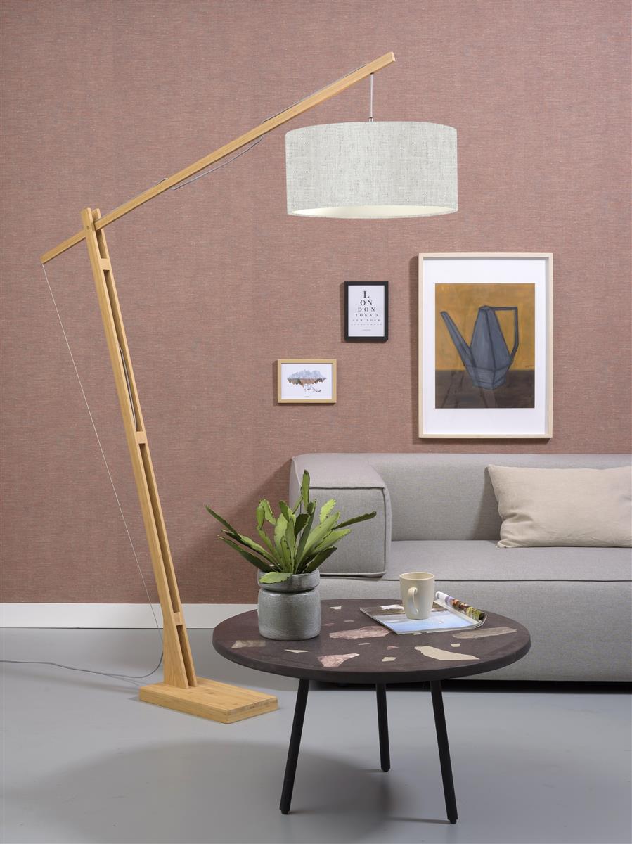 Good&Mojo I Stehleuchte I MONTBLANC I Farbe: Lichtgrau I Schirm: Ø47 x 23