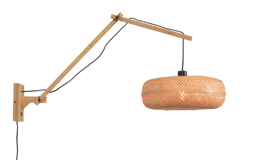 Good&Mojo I Wandleuchte I PALAWAN I Farbe: Natur I Schirm: Ø40 x 15