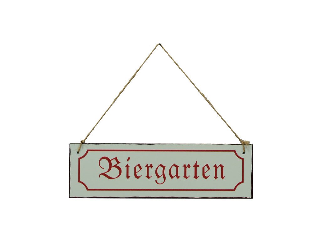 Blechschild Biergarten